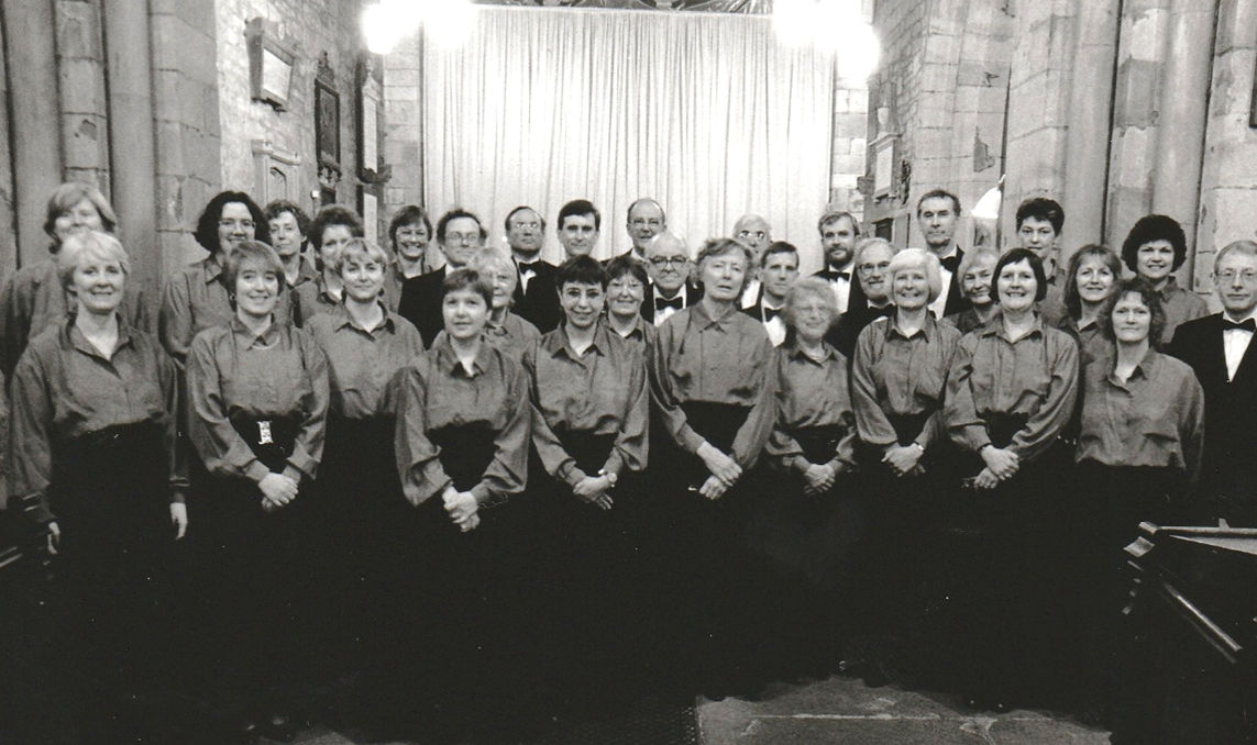 The Phoenix Singers in Hungary in 1995, with Richard White (right)